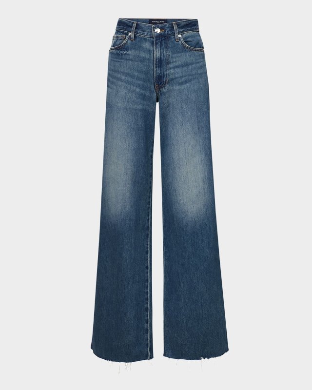 Kasey Mid-Rise Wide-Leg Jeans